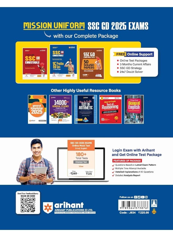 Arihant SSC GD Constable Recruitment Exam 2025 | With 15 Practice Sets and 5 Solved Papers | Free Online Support, SSC GD 2024 Exam Strategy, Test Package, 3 Months Current Affairs and 24/7 Doubt Solver for SSC GD 2024  - Image 2