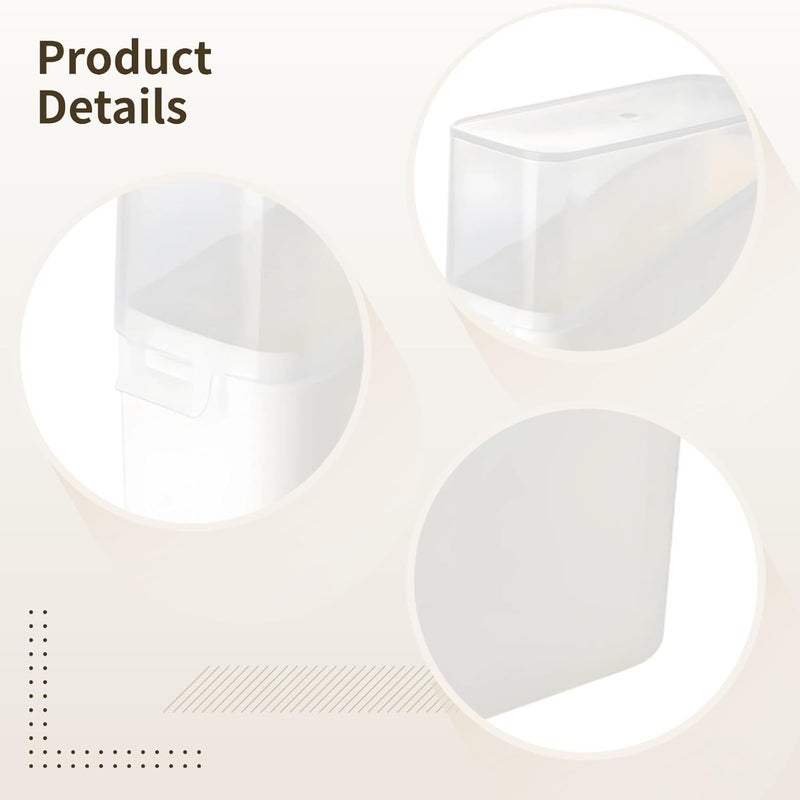 More Storing Cheese, Butter, And, Cheese Storage Box With Flip-Top Lid, 4-Pack White Plastic, Fridge Sliced Cheese Container, Airtight And Moisture-Proof Food Saver Holder - Image 4