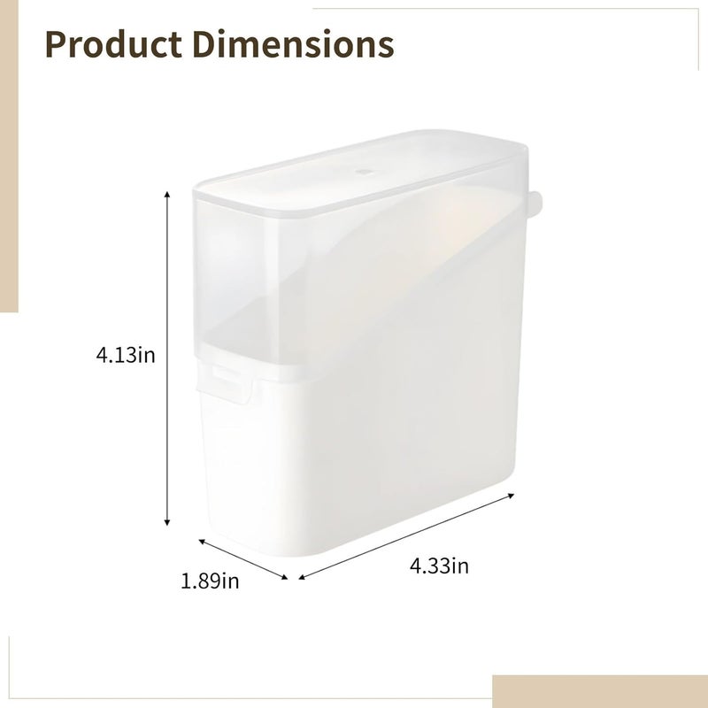 More Storing Cheese, Butter, And, Cheese Storage Box With Flip-Top Lid, 4-Pack White Plastic, Fridge Sliced Cheese Container, Airtight And Moisture-Proof Food Saver Holder - Image 2