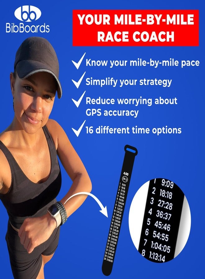 BibBoards Marathon Pace Band Half Marathon 3:00 - Your Personal Pace Coach for Races, Training - Waterproof, Lightweight Race Pace Band to Crush Goals - Running Accessories for Half & Full Marathons - Image 2