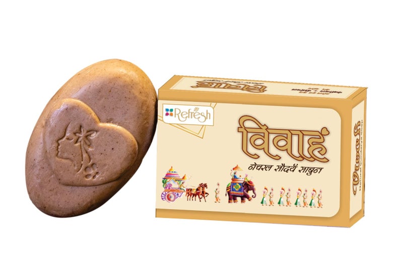 REFRESH صابون فيفاه الطبيعي لتفتيح البشرة | مع 23 مكونًا عشبيًا | صابون مرطب ومفتح للبشرة | بشرة مشعة ومغذية | 125 جرام (عبوة من 5) - Image 1