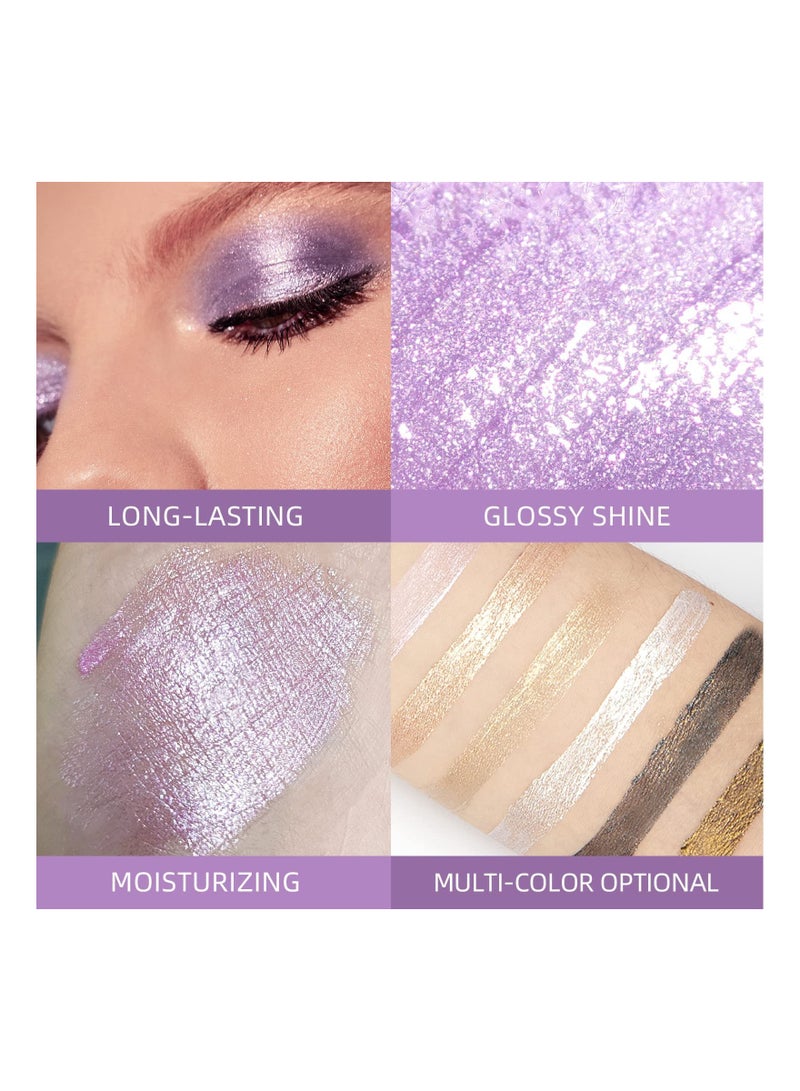 SYOSI 12 Colors Liquid Glitter Eyeshadow Set, Multi-dimensional Metallic Glitter Shimmer Smokey Eye Looks Waterproof Long Lasting Quick-Drying Sparkling Eye Shadow Makeup Kits - Image 4