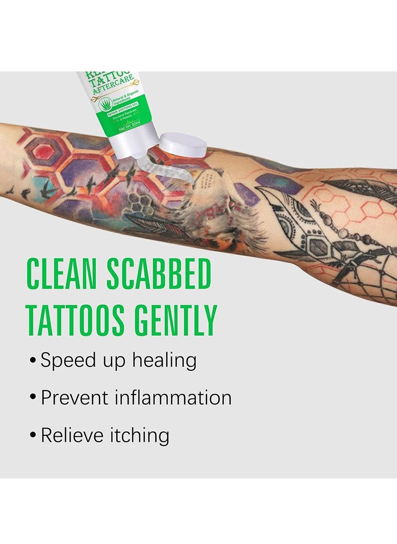 Elaimei - Tattoo Aftercare Soothing Gel and Moisturizer for New Tattoos Soothing Tattoo Care with Natural Ingredients Prevents Skin Irritation and Damage Fragrance-Free 60ml - Image 1