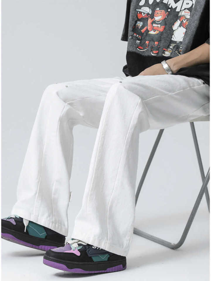 Unisex Classic Denim Jeans Loose Fit Daily Outdoor Wear - Image 3