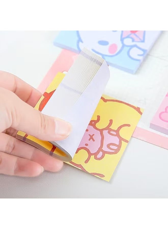 GIFT 5 Pack Cute Sticky Notes, Kawaii Notes Pads Sticky Notes Self-Sticky Note Personalized Sticky Notes Cute School Supplies Fun Office Supplies for Study and Decoration Party(250 Sheets) - Image 5