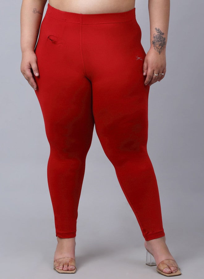 Trend Level Women Plus Size Super Regular Fit Easy Wash Casual Trousers - Image 1