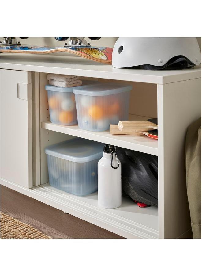 إيروريكس صندوق تخزين مع غطاء شفاف رمادي أزرق 18X24X12 سم 3.5 لتر - Image 5