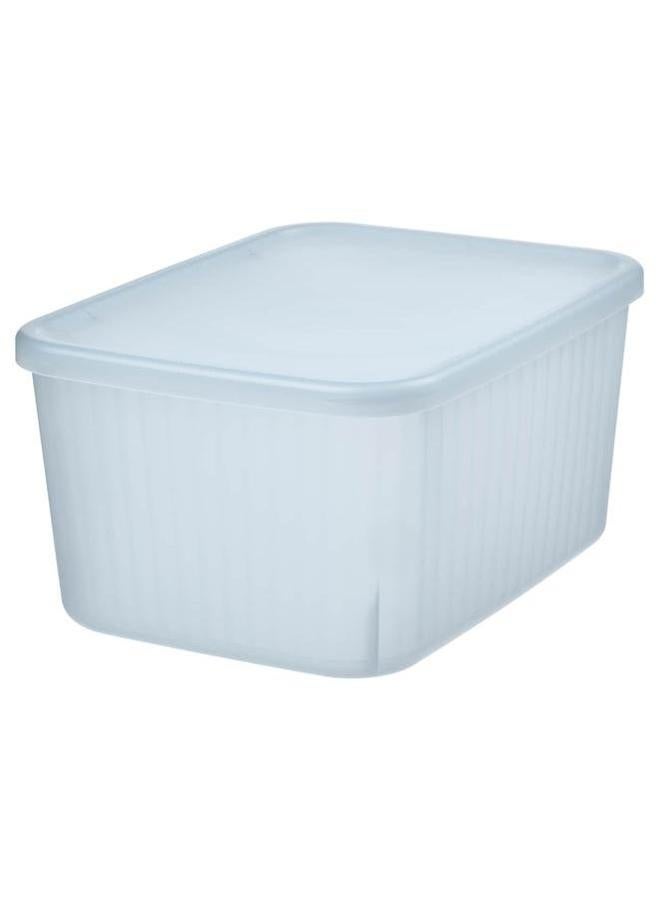 إيروريكس صندوق تخزين مع غطاء شفاف رمادي أزرق 18X24X12 سم 3.5 لتر - Image 1