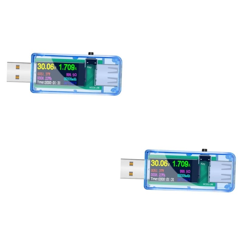 2 Pcs Digital USB Voltage Power Tester LCD Wattmeter For Charging Devices - Image 1