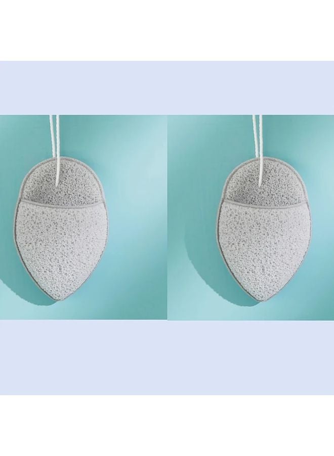 2pcs Grey Facial Cleansing Sponge Glove Soft Makeup Remover and Face Wash Pad - Image 1