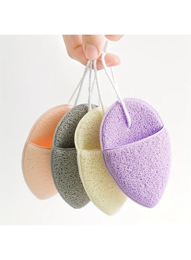 2pcs Grey Facial Cleansing Sponge Glove Soft Makeup Remover and Face Wash Pad - Image 2