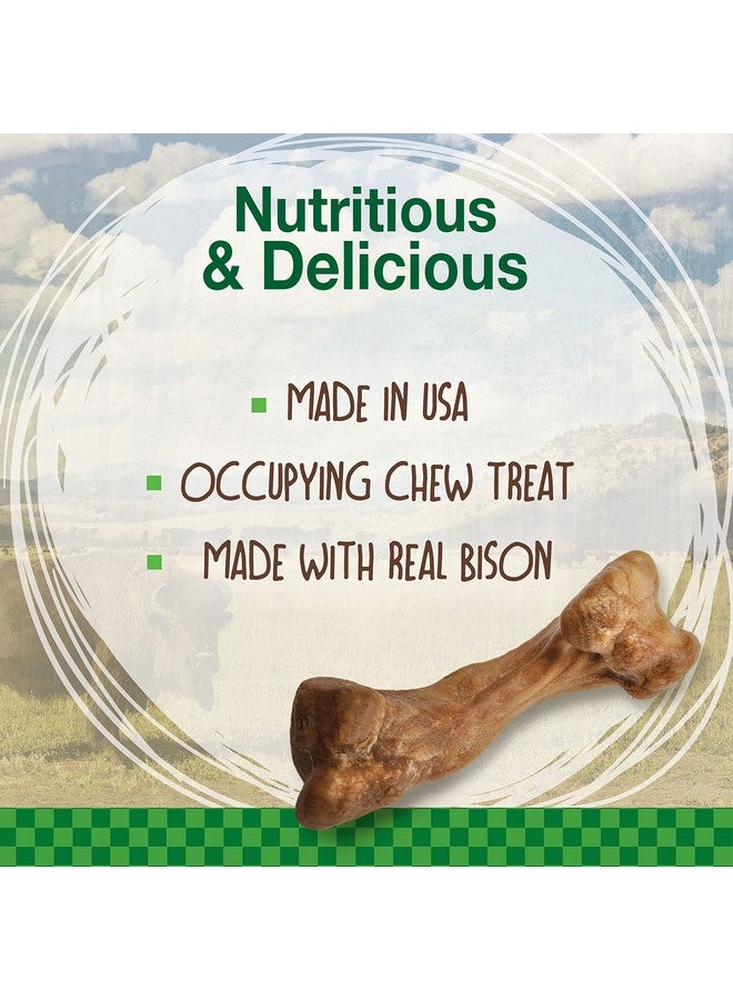 Nylabone Healthy Edibles WILD Natural Long-Lasting Bison Flavor Bone Chew Treats for Dogs, Medium (2 Count) - Image 2