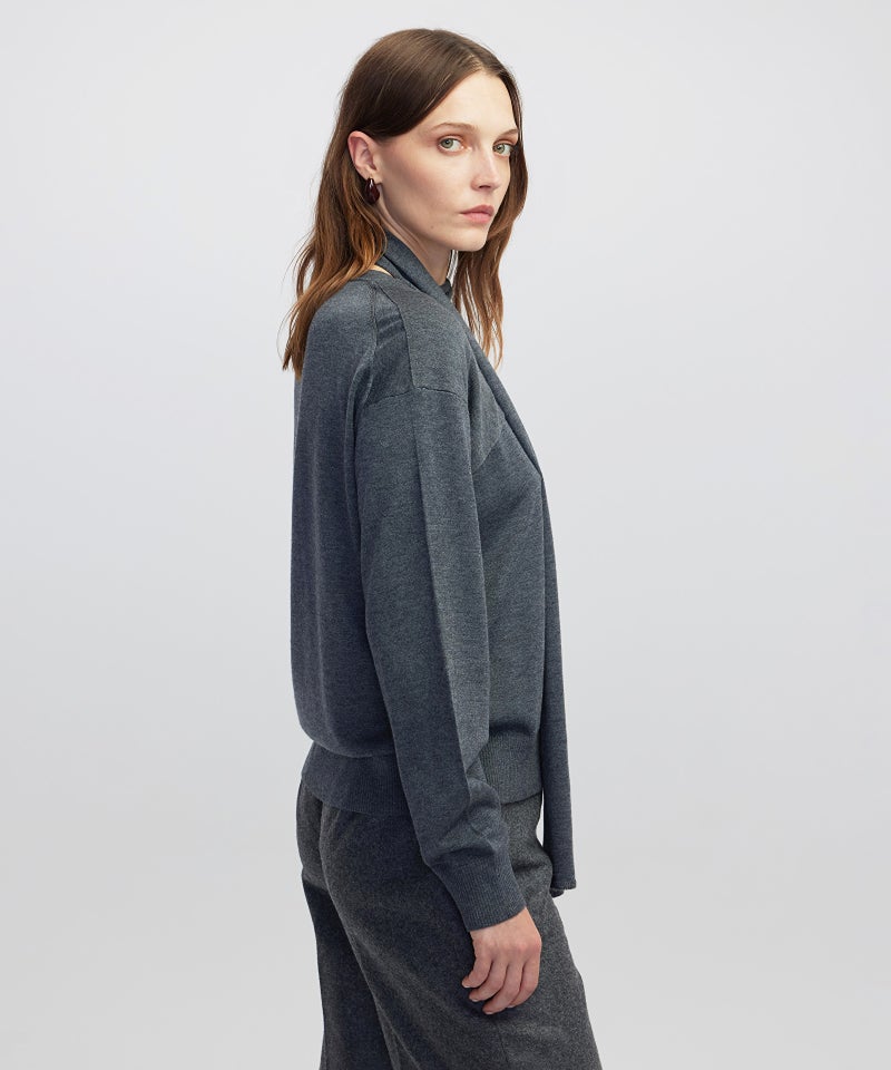 ابيكول وشاح سترة محبوكة - Image 3