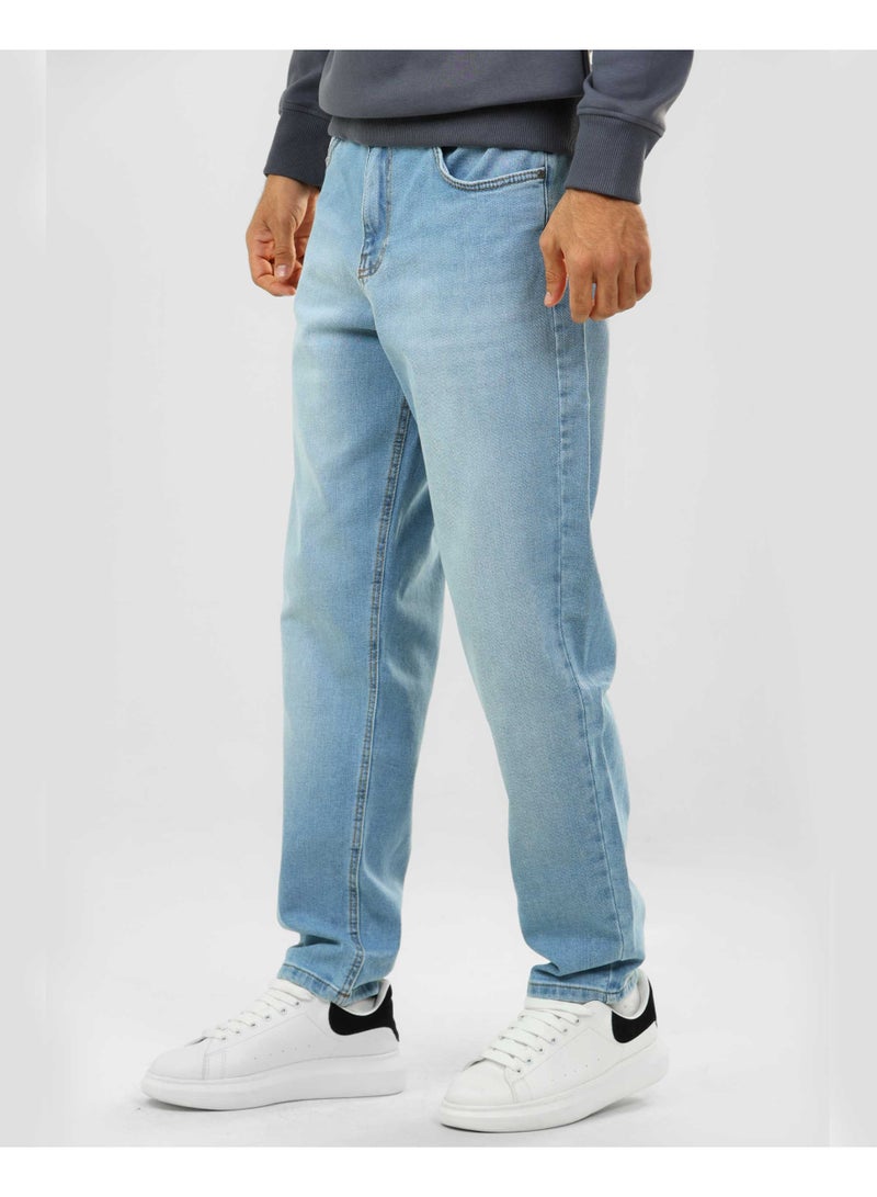 دوت بنطلون جينز بقصّة مريحة مع تأثير مغسول - Image 3