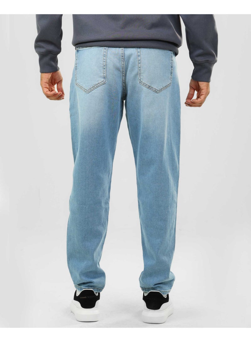 دوت بنطلون جينز بقصّة مريحة مع تأثير مغسول - Image 4