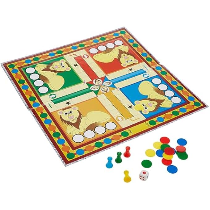 Creative's Snakes And Ladders Ludo| Fun Board Game for kids| Family & Friends Ludo Game| Travel Board Game| Ages -3 & Up |1 Dice | 16 Play Pieces| Indoor Ludo Board Game - Image 2