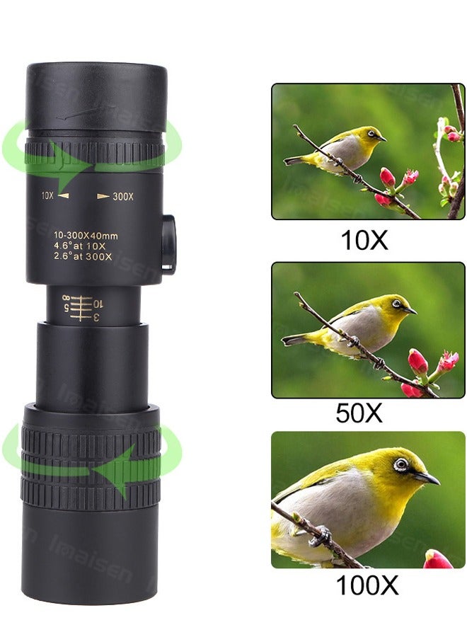 Telescope Stretch Rotating FMC Zoom 10-300x40 Magnifying Monoculars BAK4 Prism  - Image 4