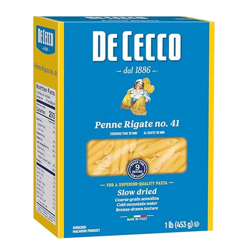 De Cecco Semolina Pasta, Penne Rigate No.41, 1 Pound - Image 1