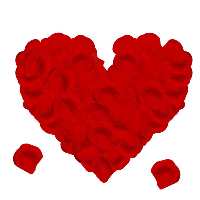 Jsdoin 1200 Pieces Silk Rose Petals Artificial Red Rose Flowers NoTaste Fade Emulation Rose Petals for Romantic Scenes Wedding Anniversary Confession DecorationBirthday