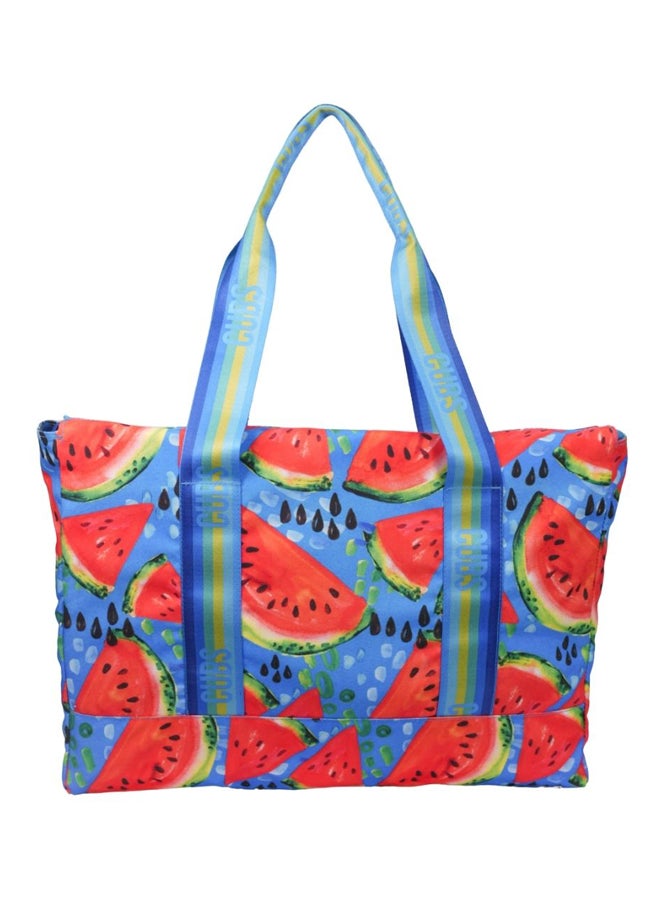 CUBS - Double Face Tote Bag Multicolor Large All Blue Rays - Image 1