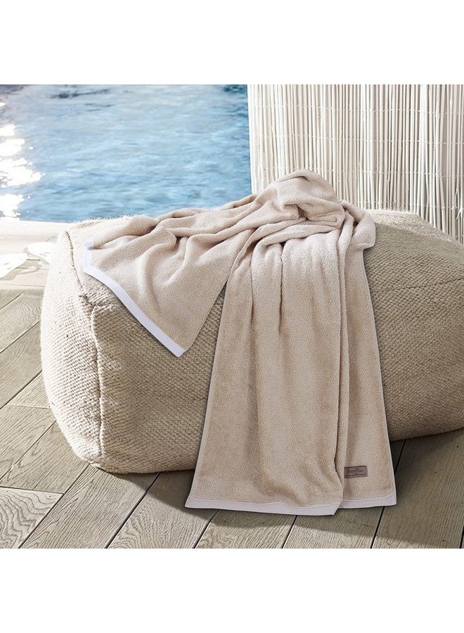 SPREAD SPAIN Bamboo Towels For Bath, Towels For Bath Large Size, Bamboo Bath Towel High Absorbent & Soft, 360 Gsm, 1 Piece Bath Towel For Men/Women, 70 Cms X 150 Cms - Sand, Beige - Image 1