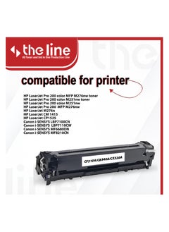 The Line Toner Cartridge 131A 128A 125A CF210A CE320A CB540A Compatible For HP Color Laserjet Cp1210 1215 Cp1510 1515 1518 Cm1300 Cm1312Nfi Cm1415Fnw Cp15 Printer 25Nw 25Nw fpm276N M276Nw M251N Black  - Image 3