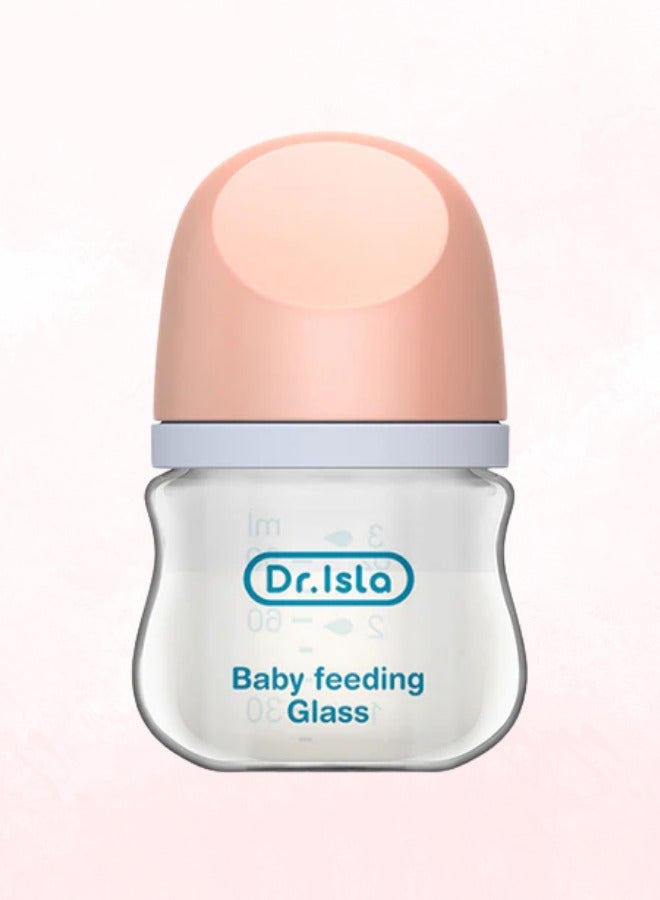Dr.isla زجاجة رضاعة حديثي الولادة من دكتور إيسلا 90 مل  مضادة للطفو وخالية من مادة BPA - Image 1