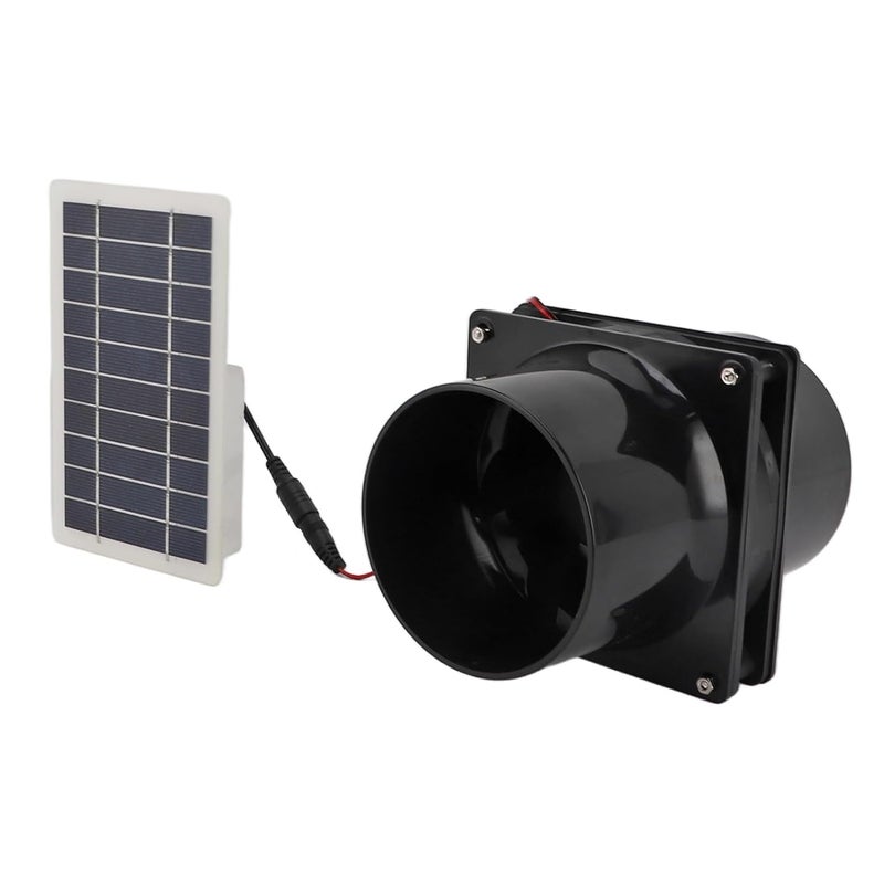 10W 12V Solar Fan For Round Pipe ABS Panel Ventilation Kit For Chicken Coop RV Greenhouse - Image 3