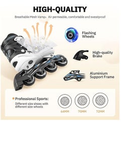 Generic Adjustable Inline Skates  with LED Lights for Kids and Youth  - Image 5