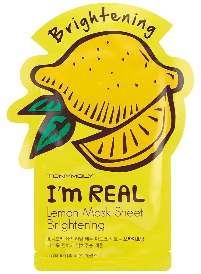 TONYMOLY I'm Real Lemon Sheet Mask, 10 Count - Hydrates Skin and Reduces Wrinkles - Image 2