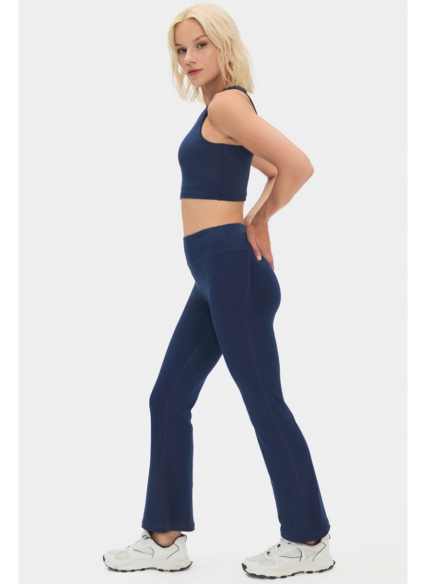 JOYSTAR - Women's High Waist Slimming Double Pocketed Bell-bottom Leggings - Image 1