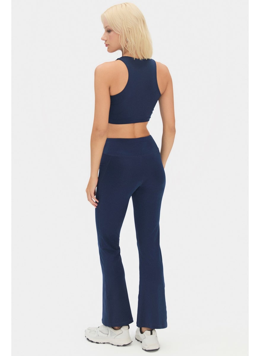 JOYSTAR - Women's High Waist Slimming Double Pocketed Bell-bottom Leggings - Image 1