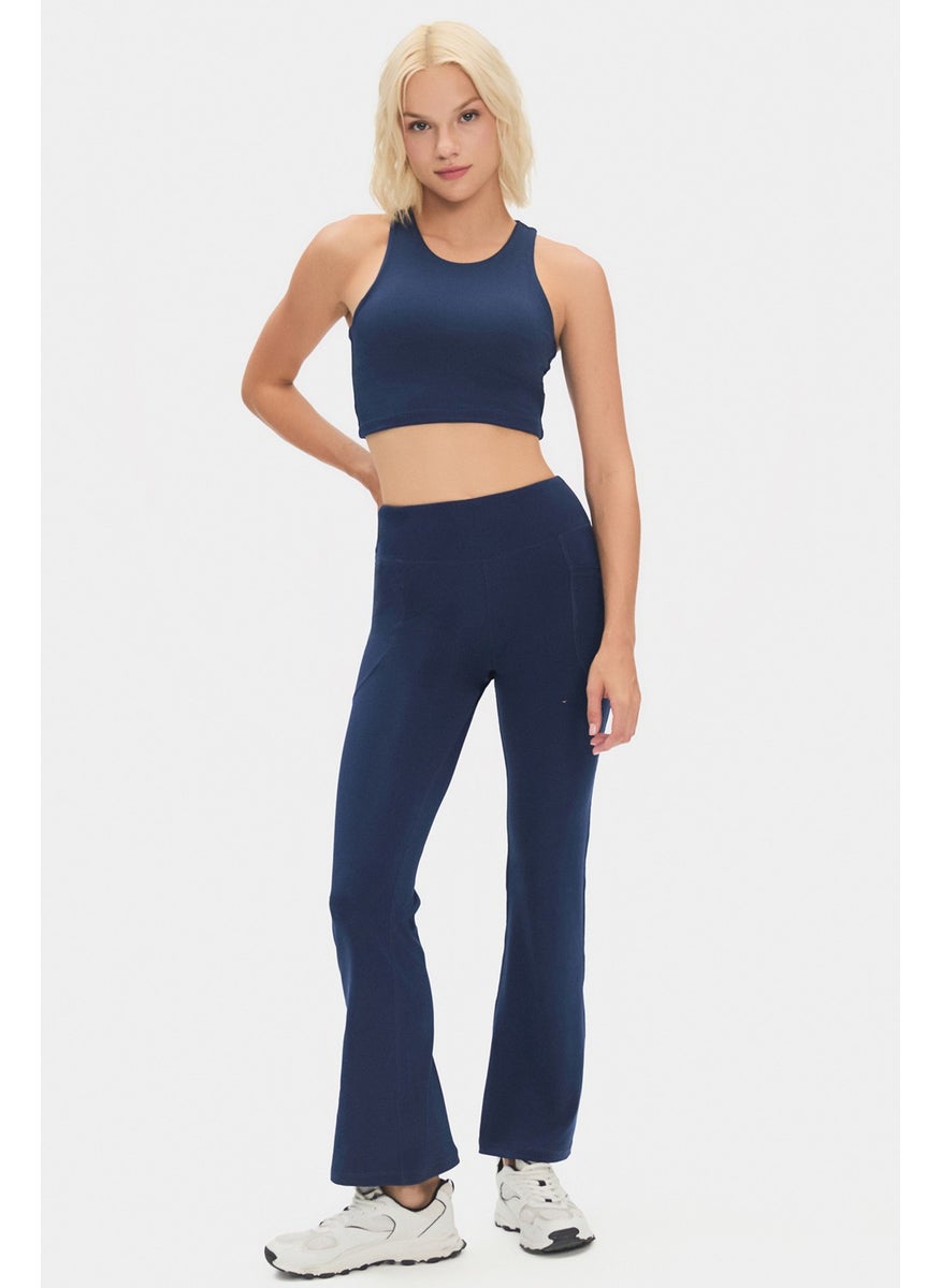 JOYSTAR - Women's High Waist Slimming Double Pocketed Bell-bottom Leggings - Image 1