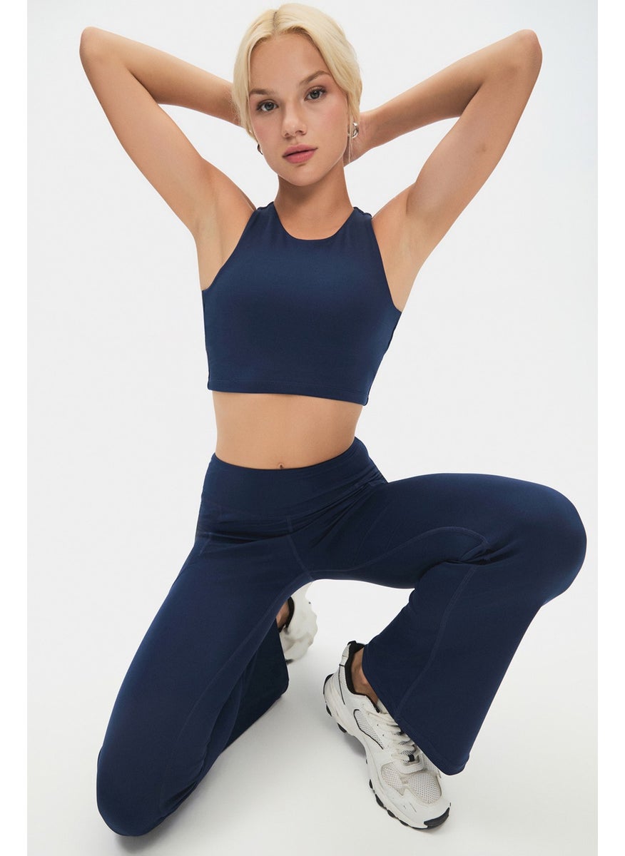 JOYSTAR - Women's High Waist Slimming Double Pocketed Bell-bottom Leggings - Image 1