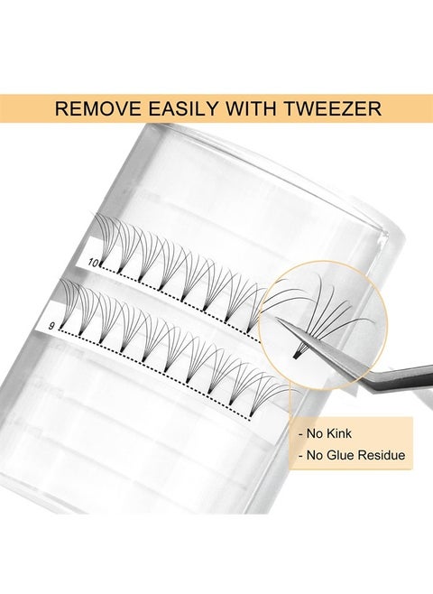 Volume Lash Extensions 5D 0.07mm C Curl 11mm Short Stem Premade Fans Soft|Optinal 3D|4D|5D|6D|7D|8D 0.07/0.10mm C/D 8-20mm Mix-9-16mm 12-15mm 8-15mm|(5D 0.07C 11mm)