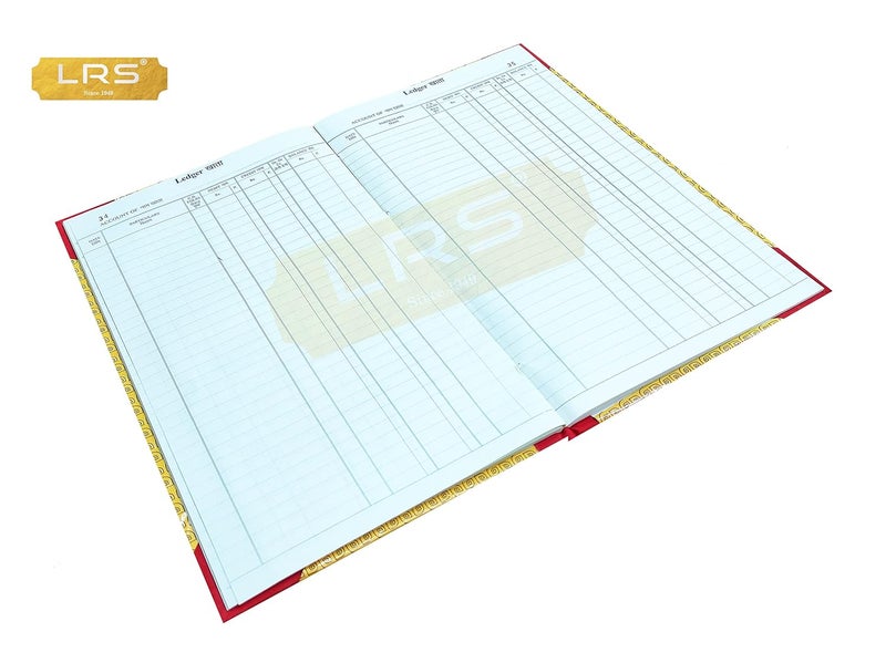 LRS Ledger Register Size - 32 x 20 cm - Hard Bound - 70 GSM Ledger Paper (200 Pages - Pack of 5) - Image 2