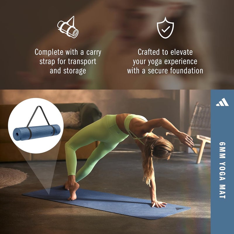 Adidas Yoga Mat 6Mm Preloved Ink – Soft Non-Slip Surface For Yoga, Stretching & Floor Workouts - Image 5
