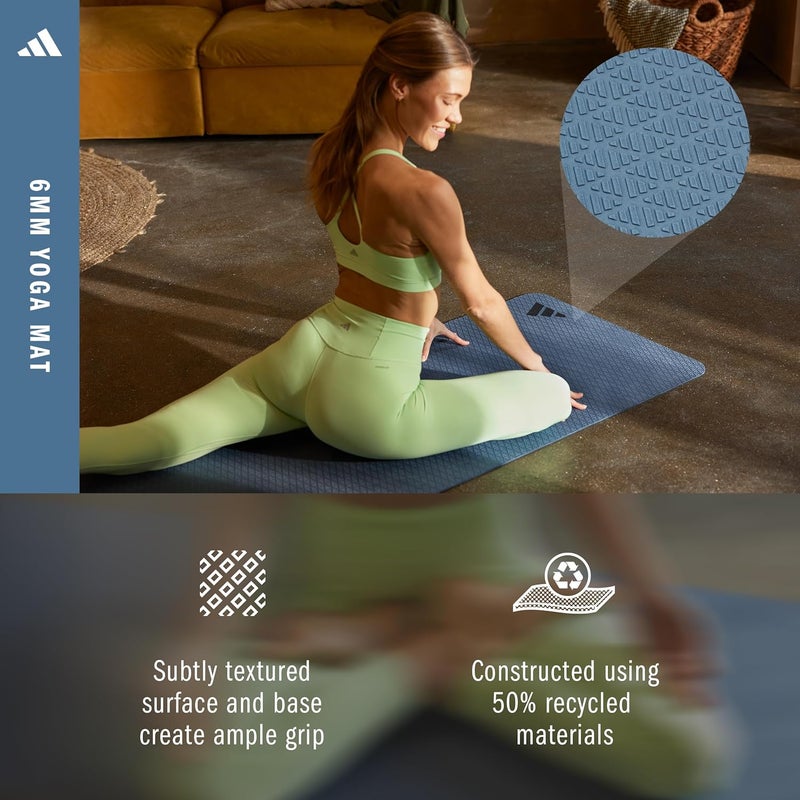 Adidas Yoga Mat 6Mm Preloved Ink – Soft Non-Slip Surface For Yoga, Stretching & Floor Workouts - Image 3