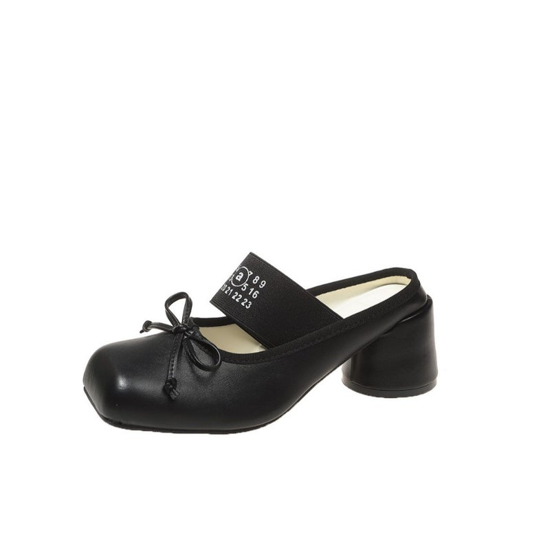 Women's Retro Mary Jane Square Toe Wedge Slip-on Sandals - Image 5