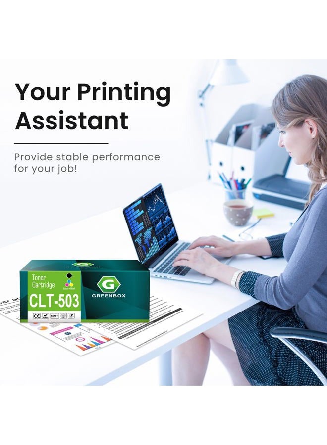GREENBOX Compatible Toner Cartridge Replacement for Samsung CLT-503L CLT-K503L CLT-C503L CLT-M503L CLT-Y503L for ProXpress SL-C3010DW SL-C3010ND SL-C3060FR Printer (1 Black 1 Cyan 1 Magenta 1 Yellow) - Image 4