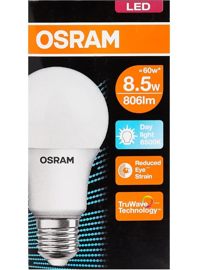 Osram Osram 8.5W Classic Screw Frosted Cool White Led Bulb  - Image 2