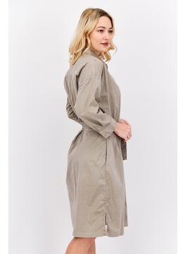 Robe Di Kappa Women Plain Shirt Dress, Grey  - Image 4