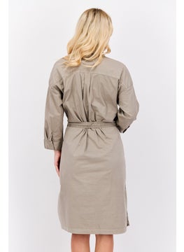 Robe Di Kappa Women Plain Shirt Dress, Grey  - Image 3