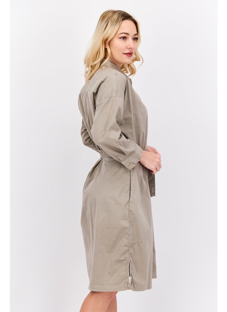 Women Plain Shirt Dress, Grey - pzsku/Z9A24936A5052B73E4B4AZ/45/_/1737642031/1c1c87db-bb10-421b-99ab-b68015b10258