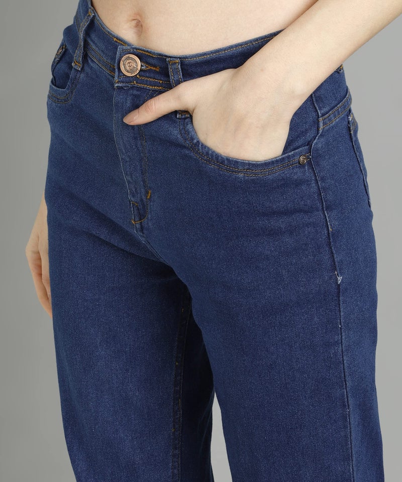 Nifty Women's Denim Straight Fit Boyfriend Jeans (Jean_1439_BTA_30_Bata_Blue_30) - Image 5