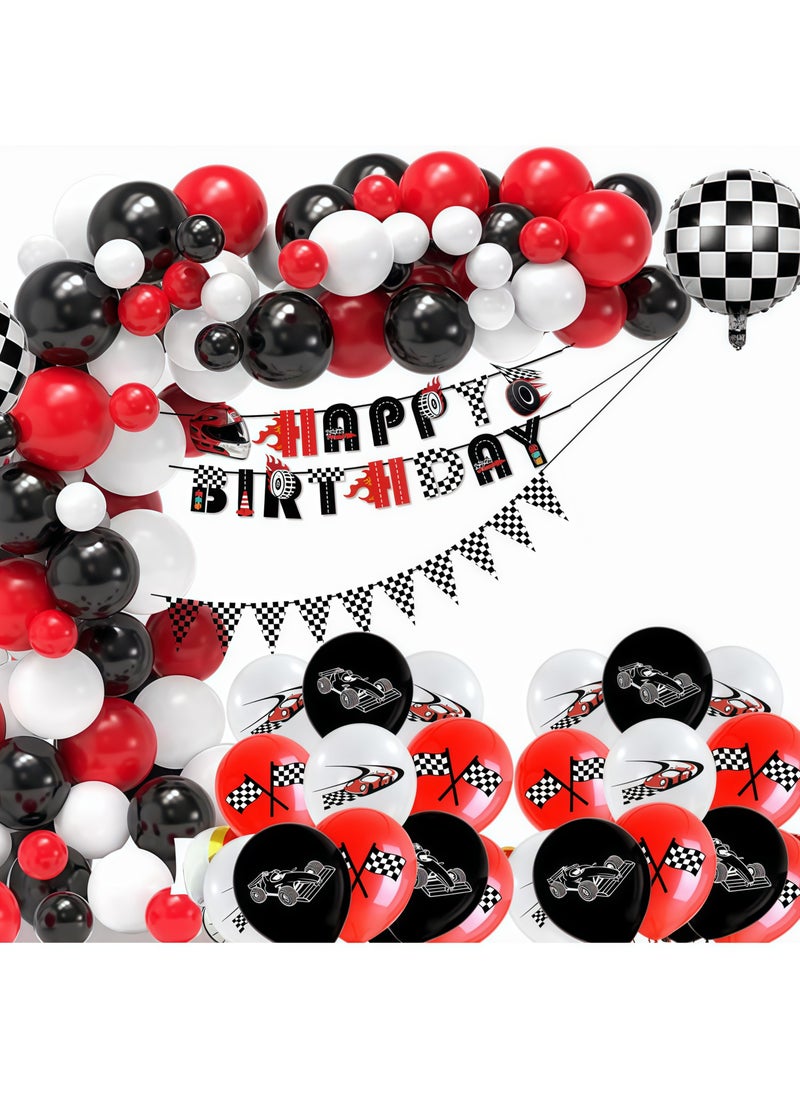 5pcs sports car racing theme birthday party balloon set, birthday party decoration balloons, special event party decorations, bachelor party background decorations, party decorations, can be used indoors and outdoors(Includes Balloon Pump)  - Image 3