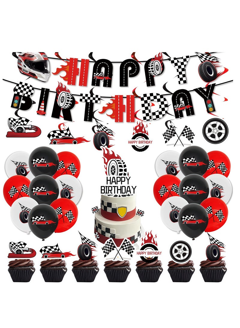 5pcs sports car racing theme birthday party balloon set, birthday party decoration balloons, special event party decorations, bachelor party background decorations, party decorations, can be used indoors and outdoors(Includes Balloon Pump)  - Image 2