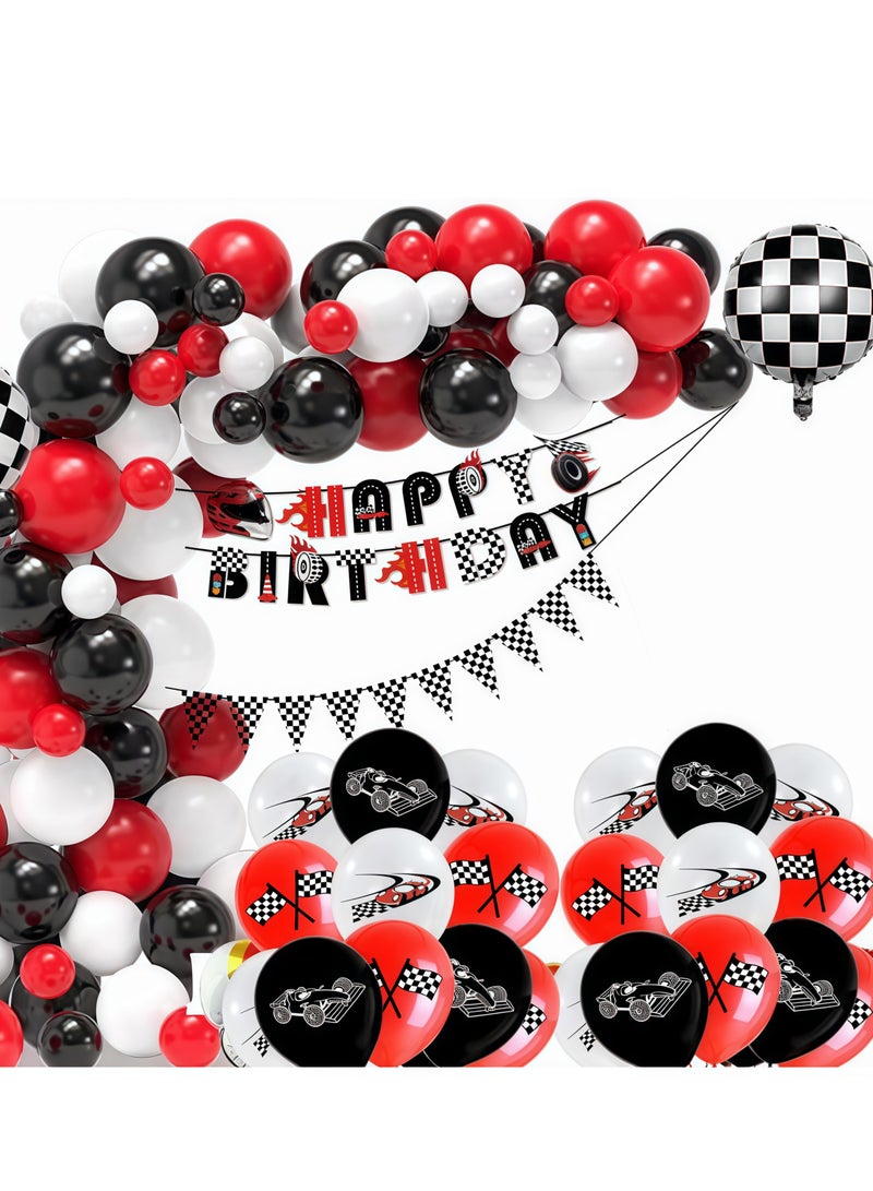 5pcs sports car racing theme birthday party balloon set, birthday party decoration balloons, special event party decorations, bachelor party background decorations, party decorations, can be used indoors and outdoors(Includes Balloon Pump) - Image 5