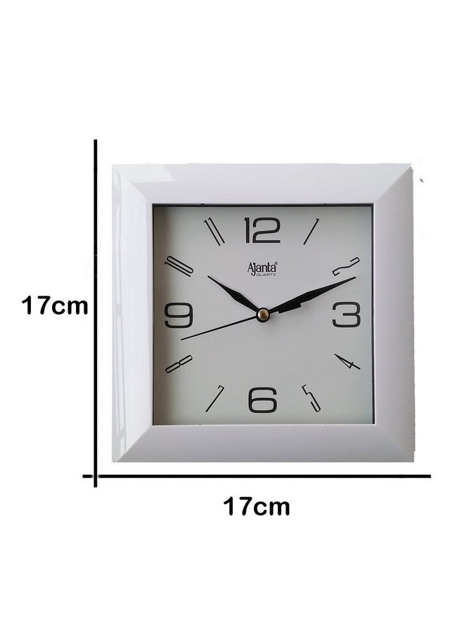 أجانتا ساعة حائط تجريدية بلاستيكية من أجانتا 1847 (175 مم × 175 مم × 35 مم، بيضاء) - أنالوج