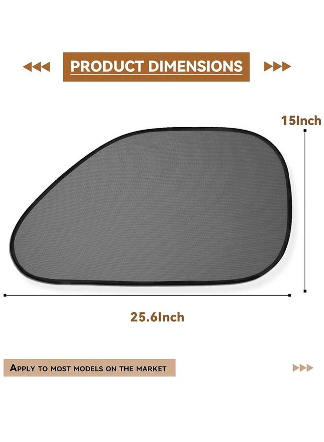أيكين ستائر Aikenn 2 قطعة لحماية نوافذ السيارة من أشعة الشمس فوق البنفسجية، ستائر جانبية، ستائر شبكية للحماية من أشعة الشمس فوق البنفسجية، مناسبة للمركبات والشاحنات والسيارات (أسود) - Image 2